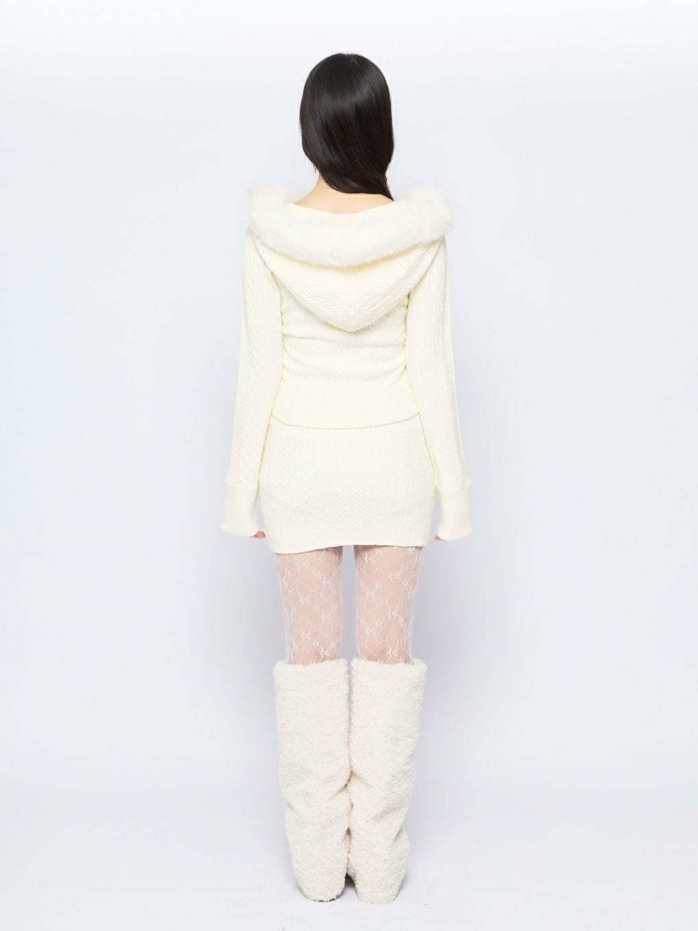 【BUBBLES】ケーブルニットパーカーセットアップ