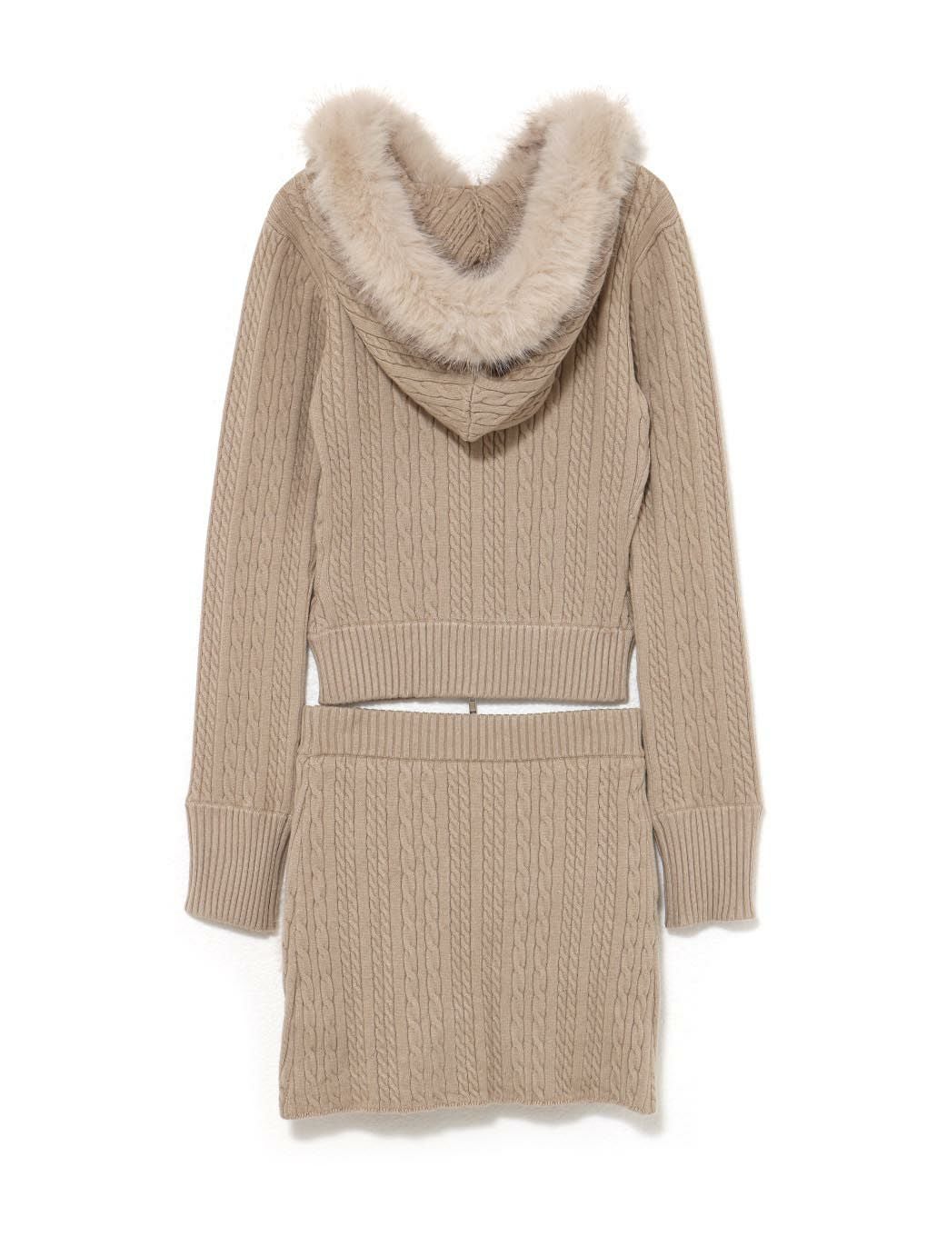 【BUBBLES】ケーブルニットパーカーセットアップ