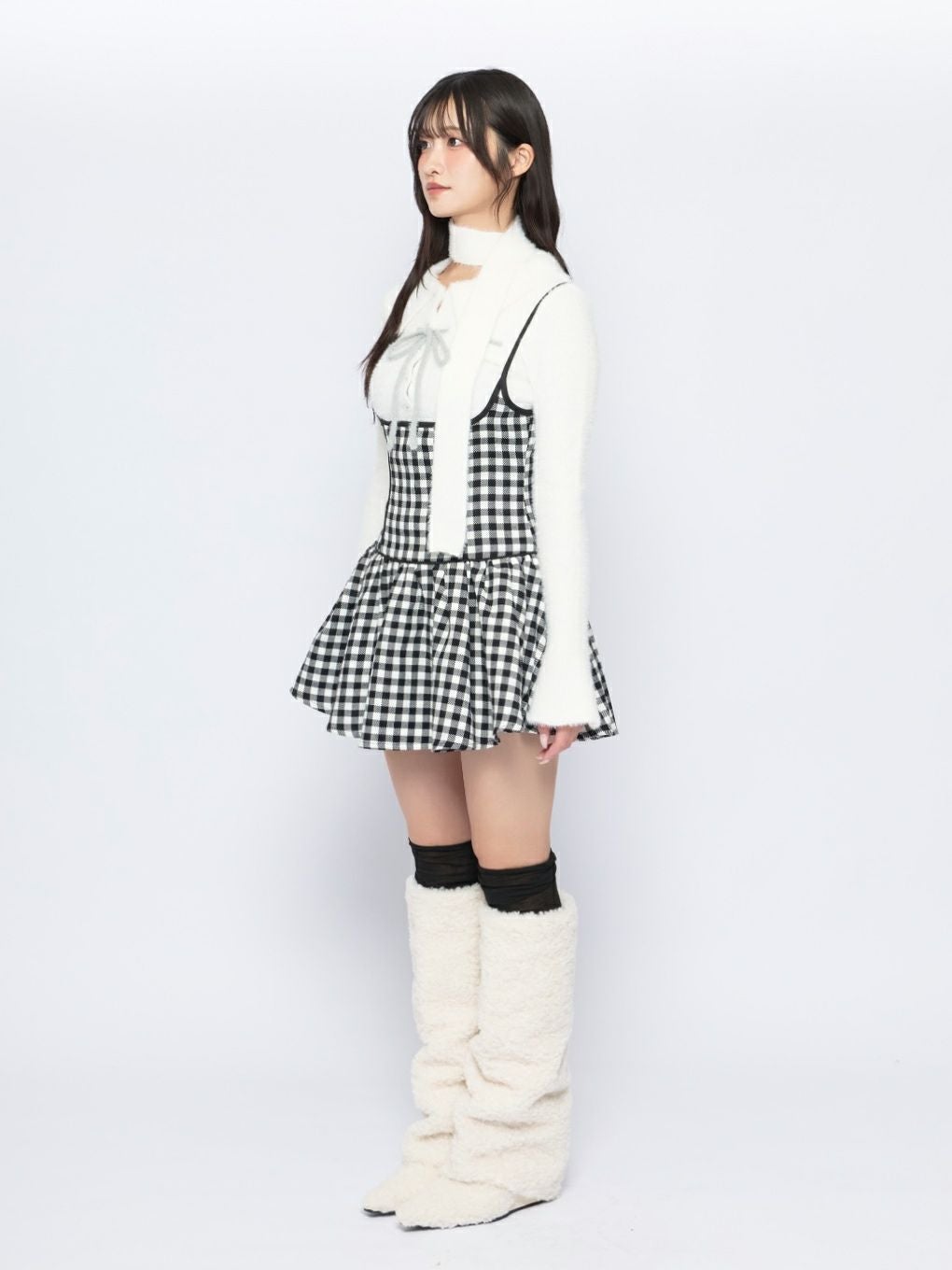 【BUBBLES】パイピングコルセットジャンスカ