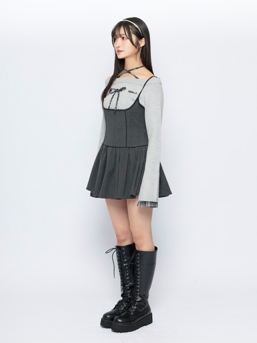 【BUBBLES】パイピングコルセットジャンスカ