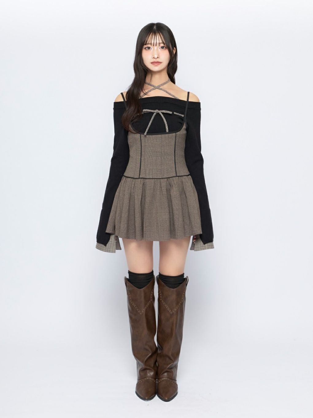 【BUBBLES】パイピングコルセットジャンスカ