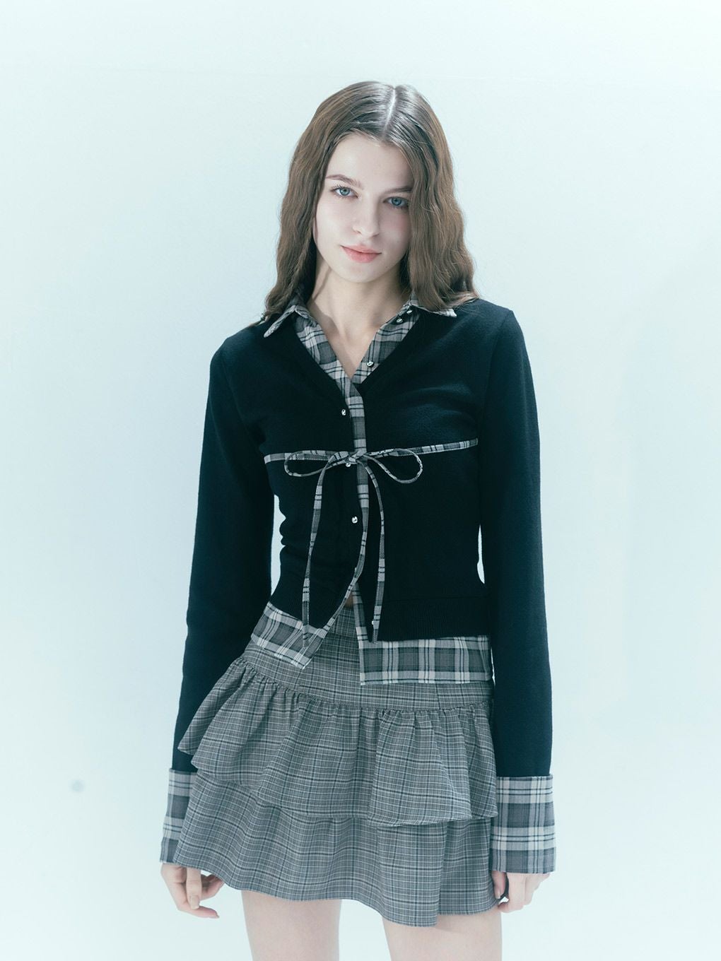 【BUBBLES】レイヤードスクールニット