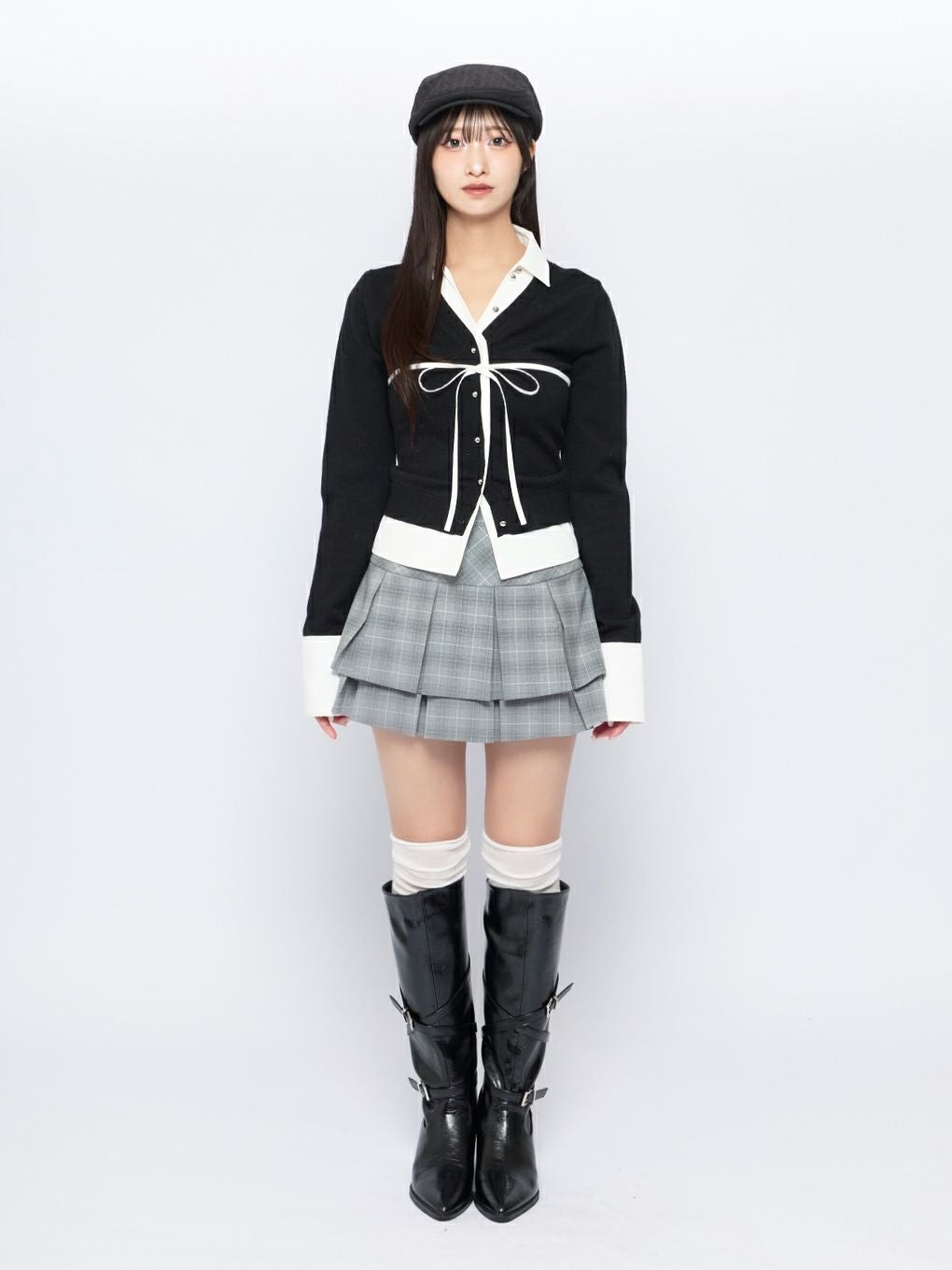 【BUBBLES】レイヤードスクールニット