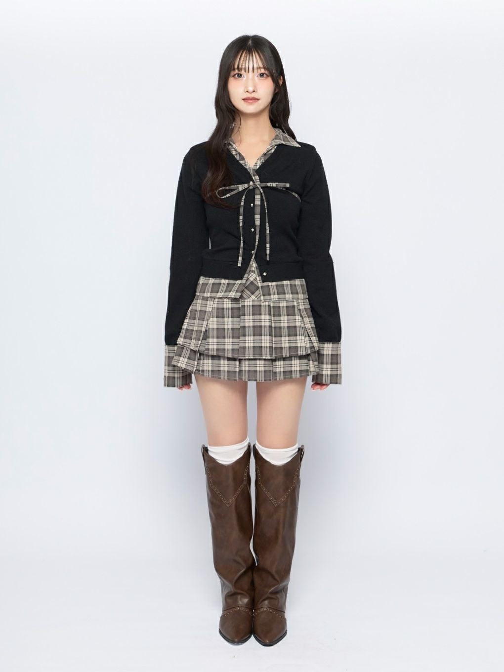 【BUBBLES】レイヤードスクールニット