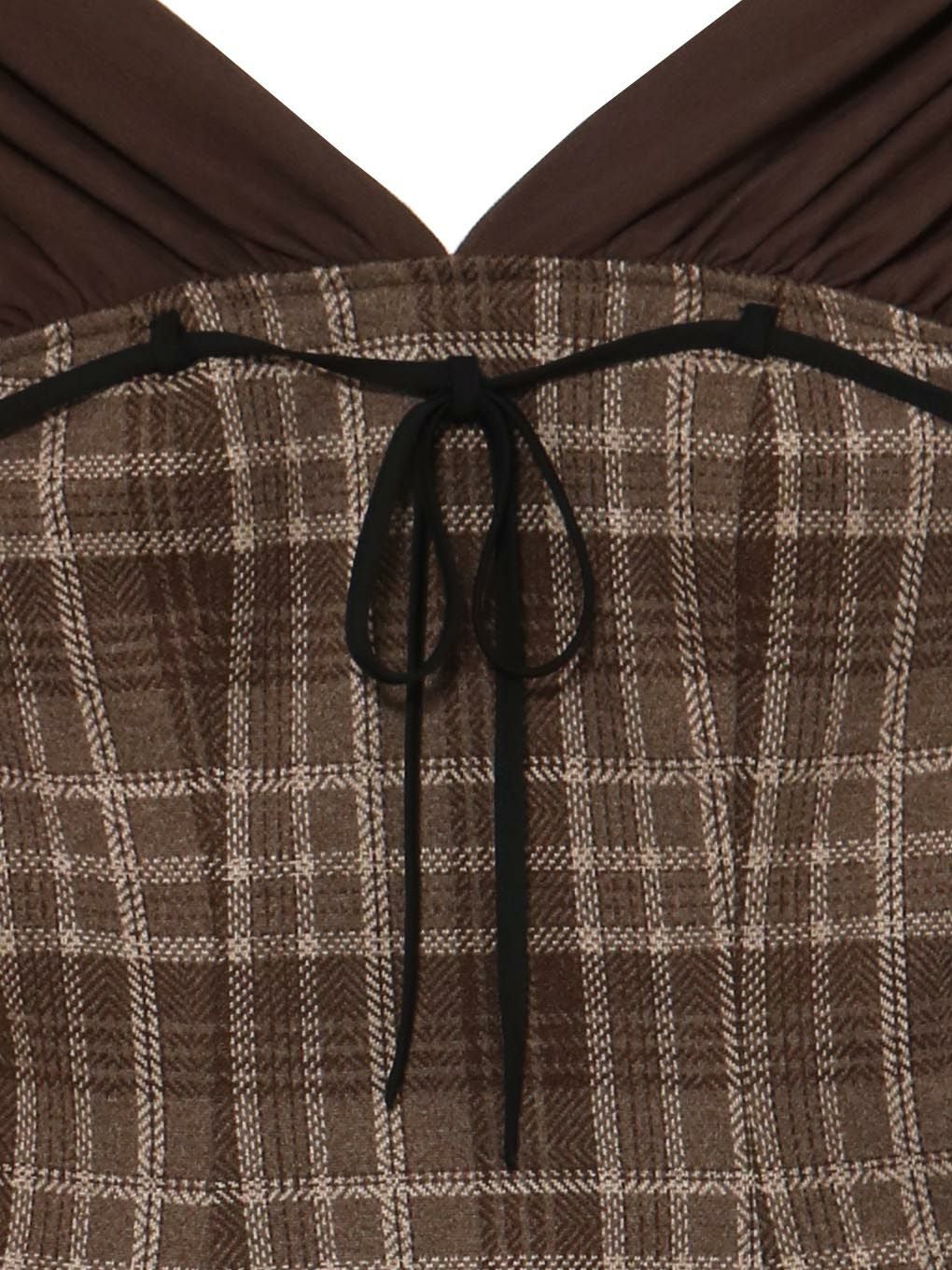 【BUBBLES】チェックレイヤードワンピース