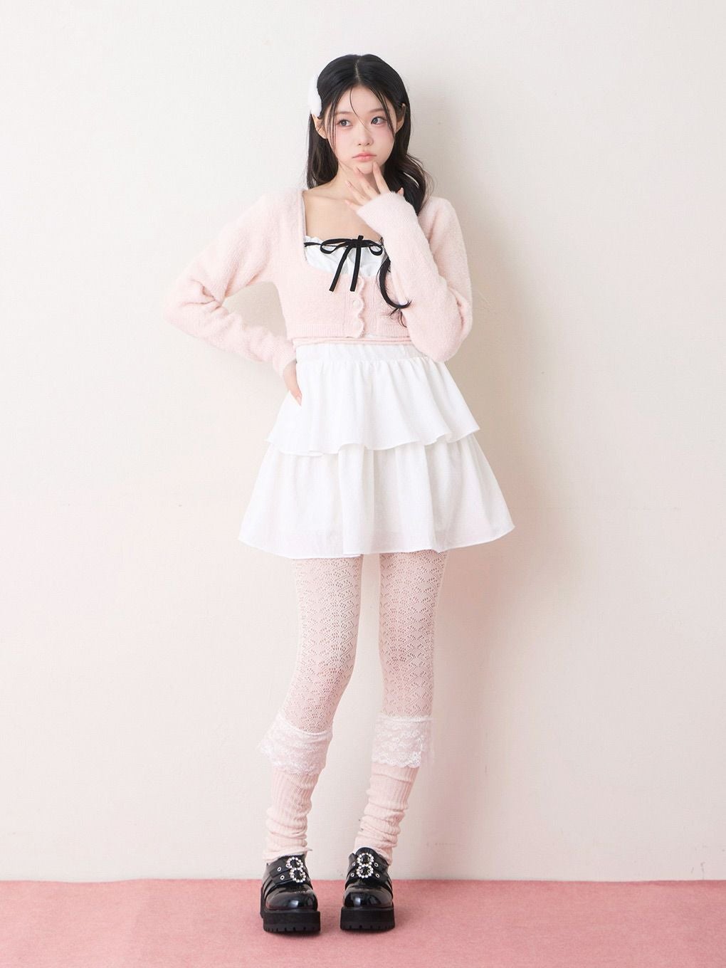 【BUBBLES】レイヤードティアードワンピース