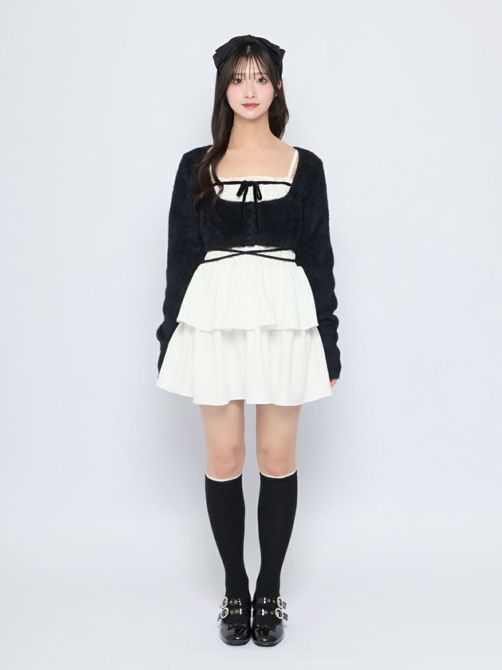 美品◆Bubbles レイヤードティアードワンピース ブラック 黒 セットアップ BUBBLES】レイヤードティアードワンピース | sparkling mall online store