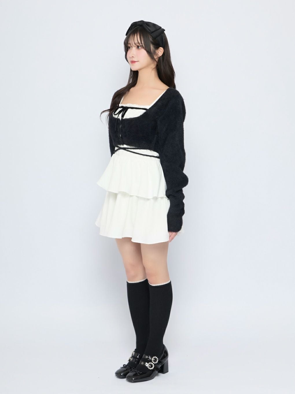 美品◆Bubbles レイヤードティアードワンピース ブラック 黒 セットアップ BUBBLES】レイヤードティアードワンピース | sparkling mall online store