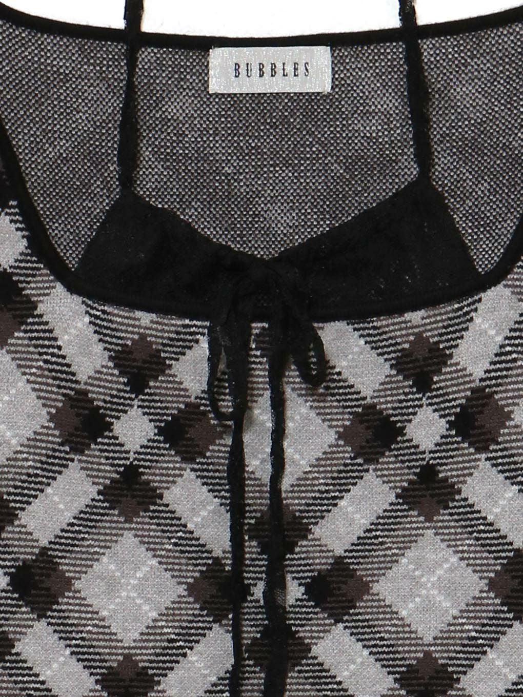 【BUBBLES】レースデコルテニットトップス