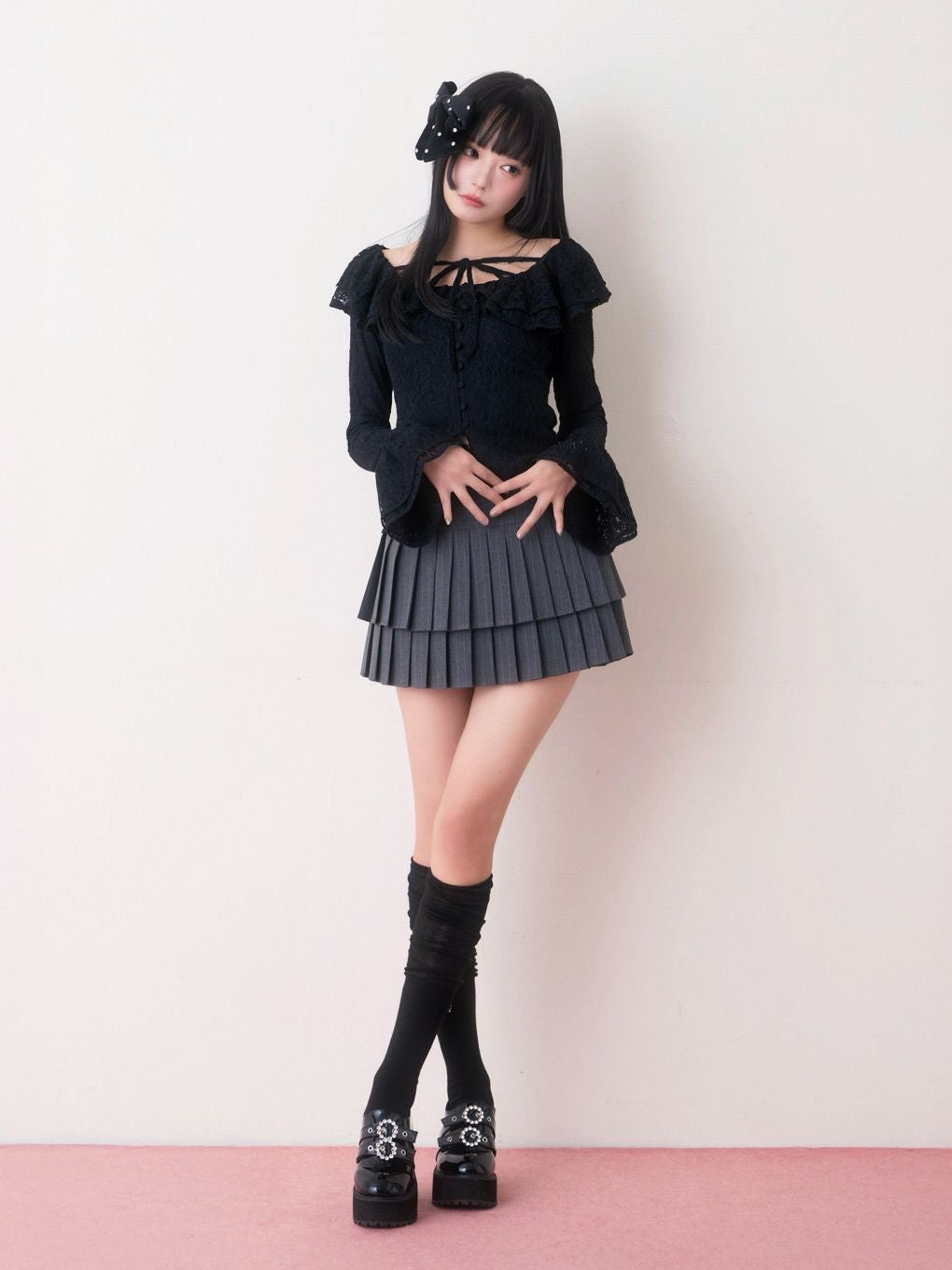 【完売商品】BUBBLES フリルレーストップス BUBBLES】フリルレーストップス | sparkling mall online store