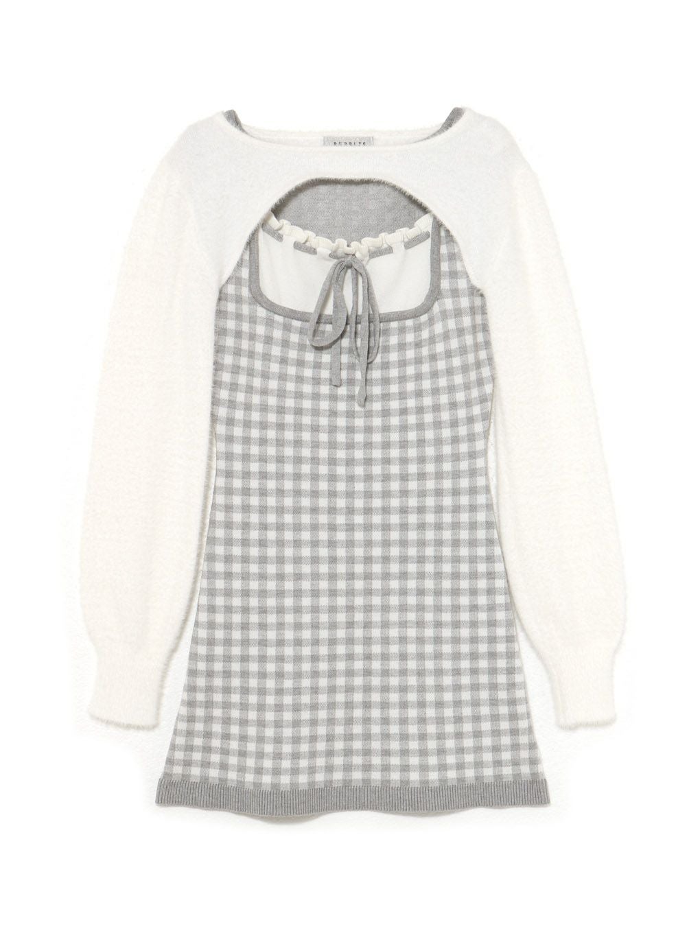 【BUBBLES】ガーリーレイヤードニットワンピース