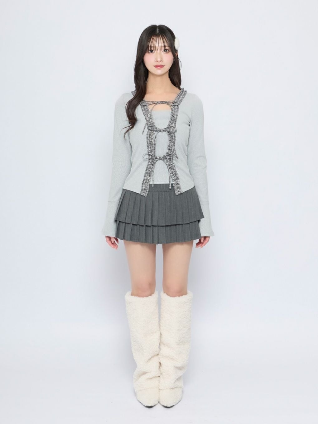 BUBBLES】チェックフリルトップス | sparkling mall online store