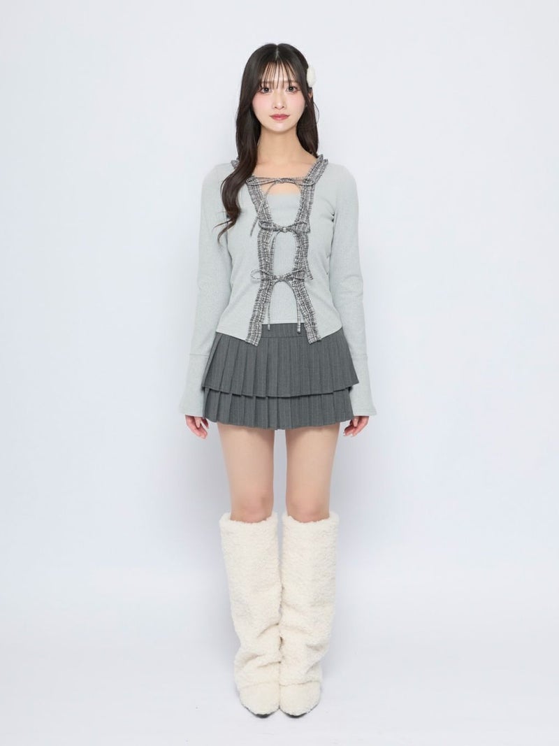 BUBBLES】チェックフリルトップス | sparkling mall online store