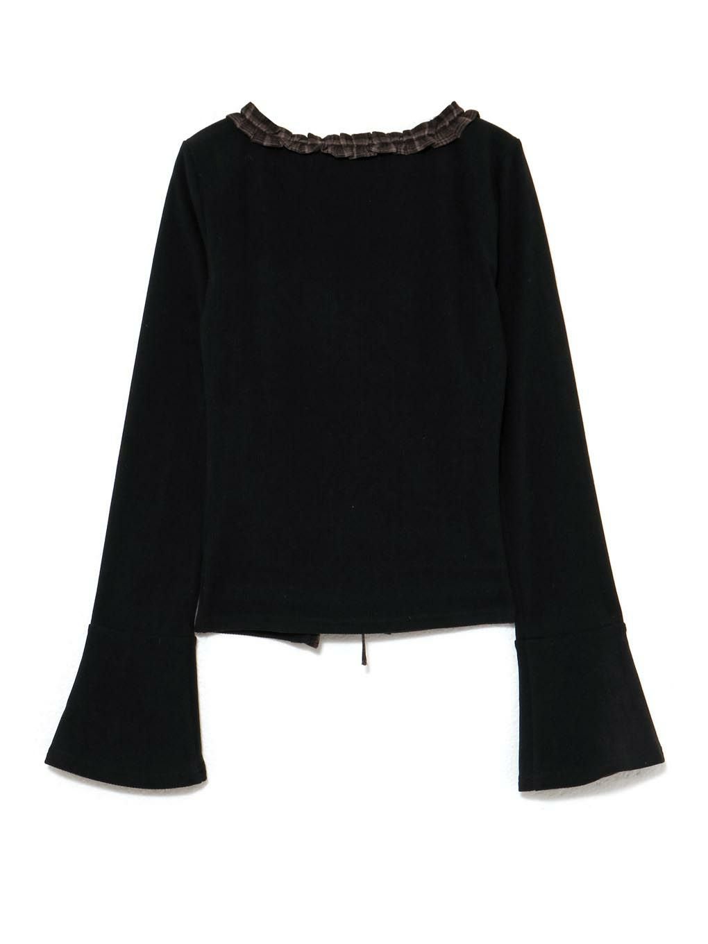 【BUBBLES】チェックフリルトップス