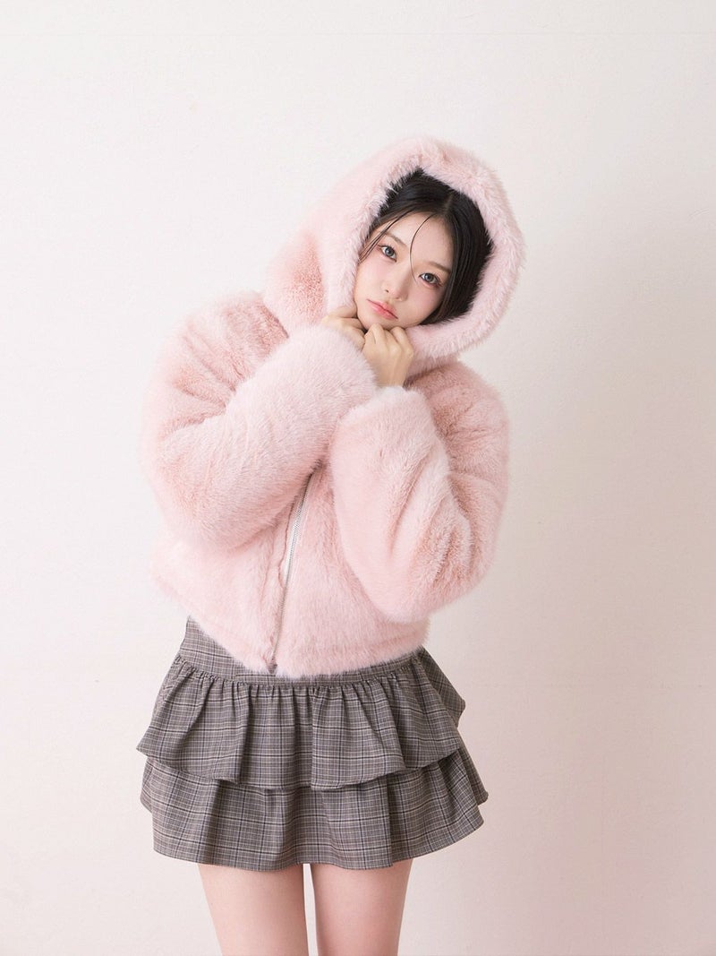 BUBBLES】クロップドファージャケット | sparkling mall online store