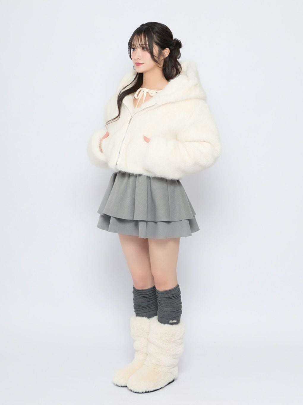 BUBBLES】クロップドファージャケット | sparkling mall online store