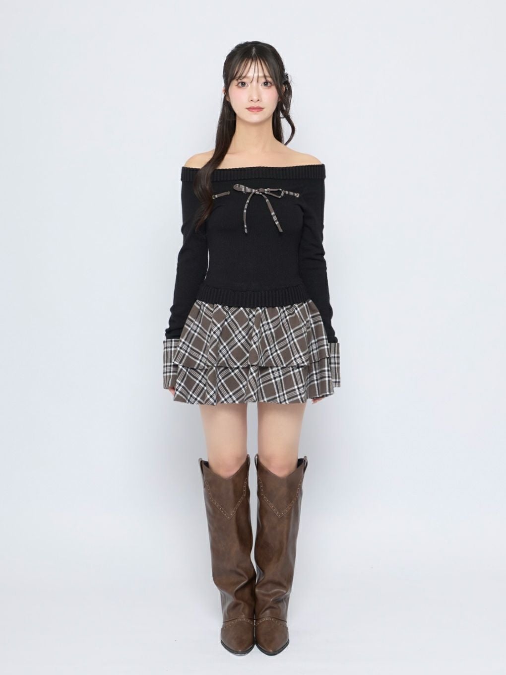 BUBBLES】チェックリボンワンピース | sparkling mall online store
