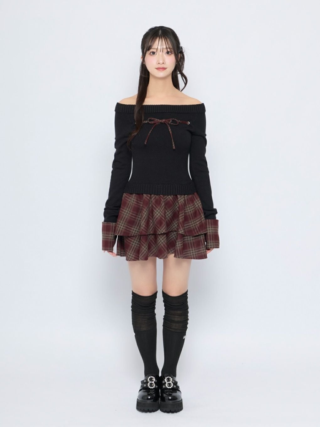 BUBBLES】チェックリボンワンピース | sparkling mall online store