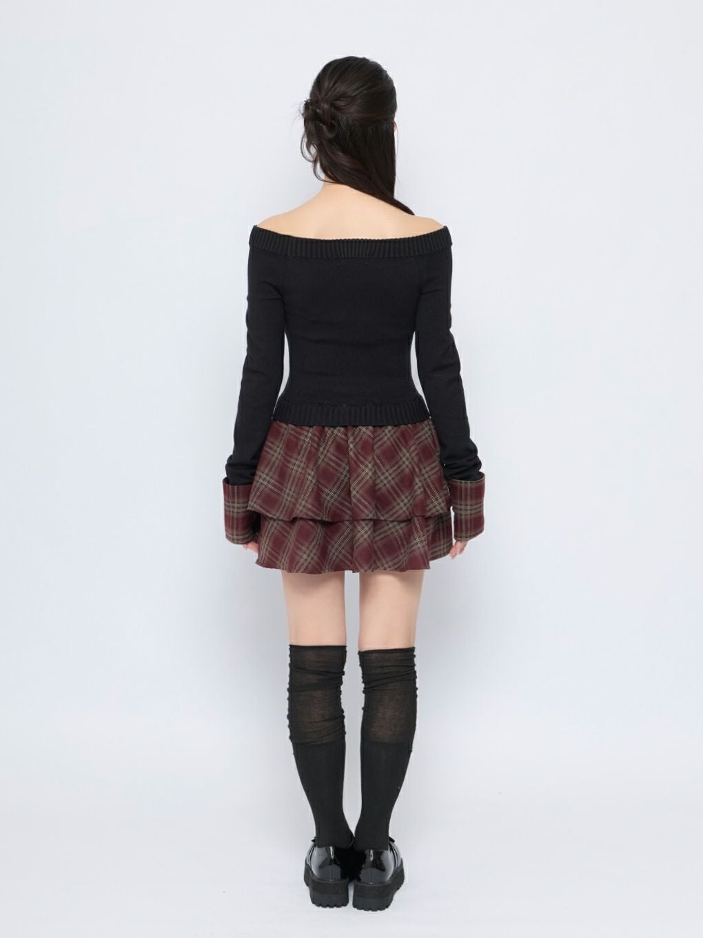 【BUBBLES】チェックリボンワンピース