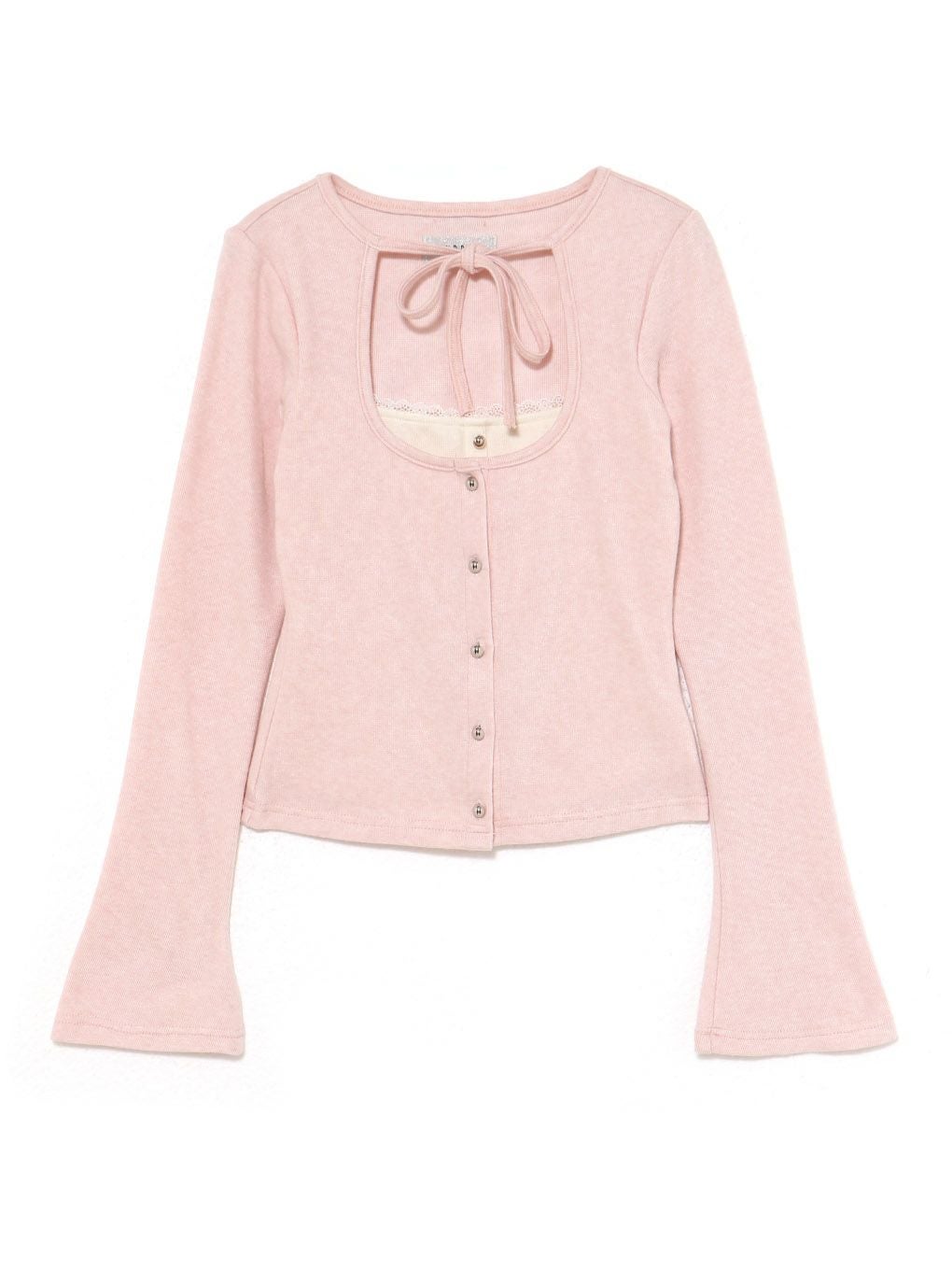 【BUBBLES】レイヤードリブトップス