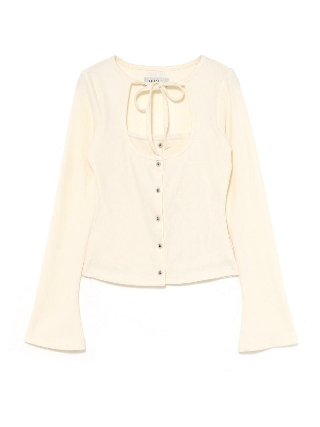 【BUBBLES】レイヤードリブトップス