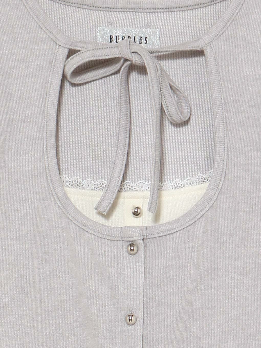 【BUBBLES】レイヤードリブトップス