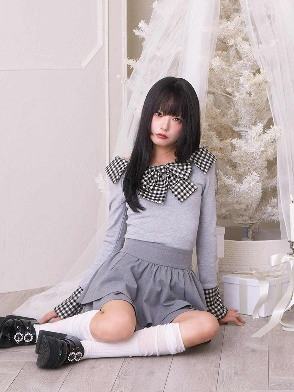 BUBBLES】リボンシャギーニットトップス | sparkling mall online store