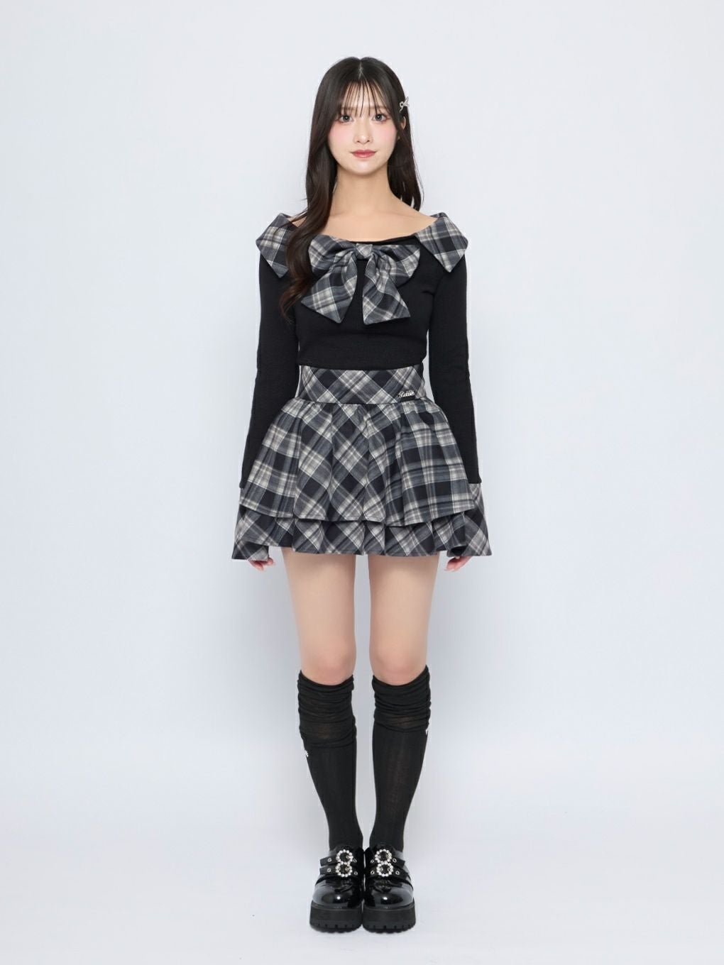 【BUBBLES】リボンシャギーニットトップス