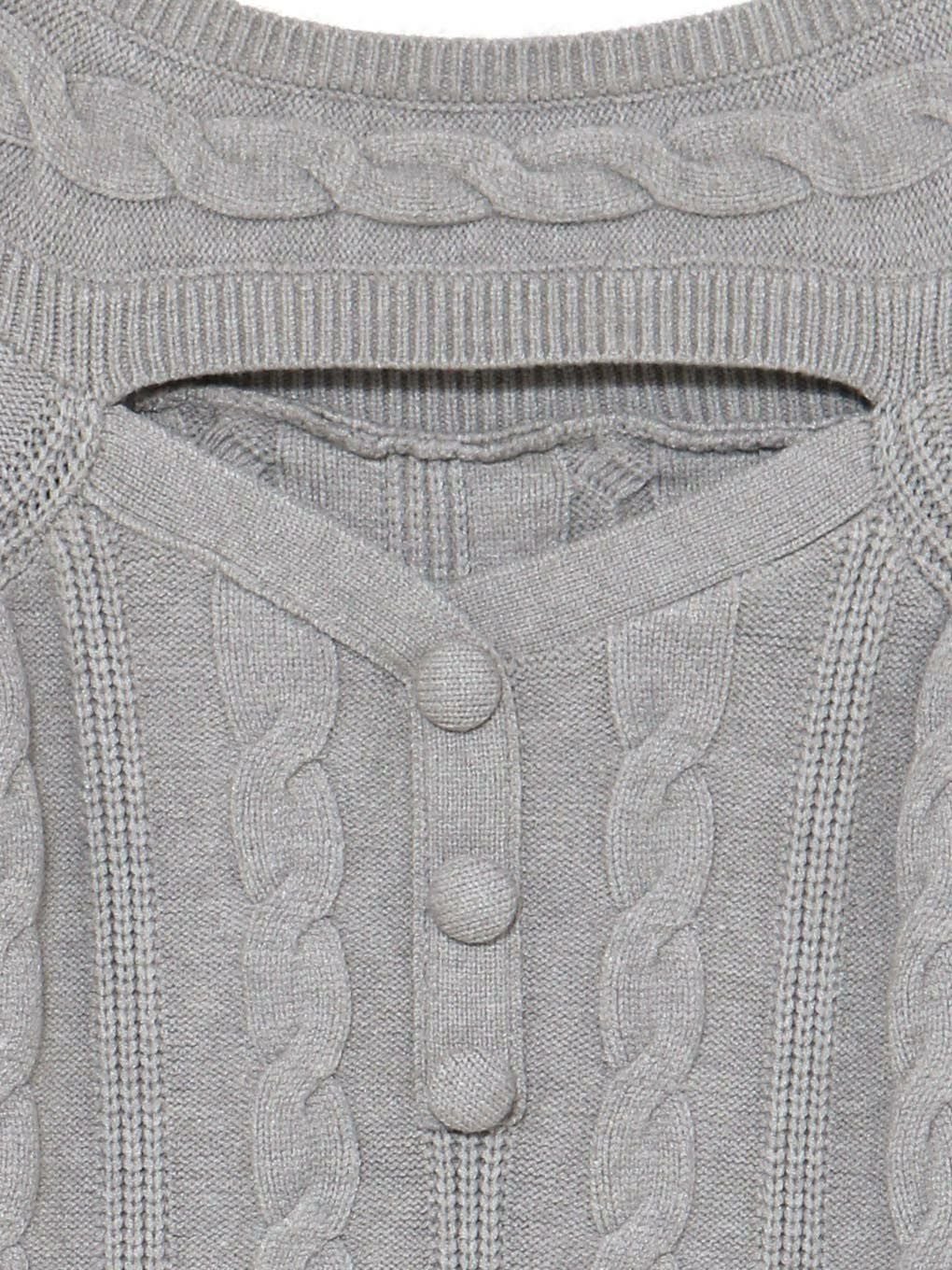 【BUBBLES】オープンネックケーブルワンピース