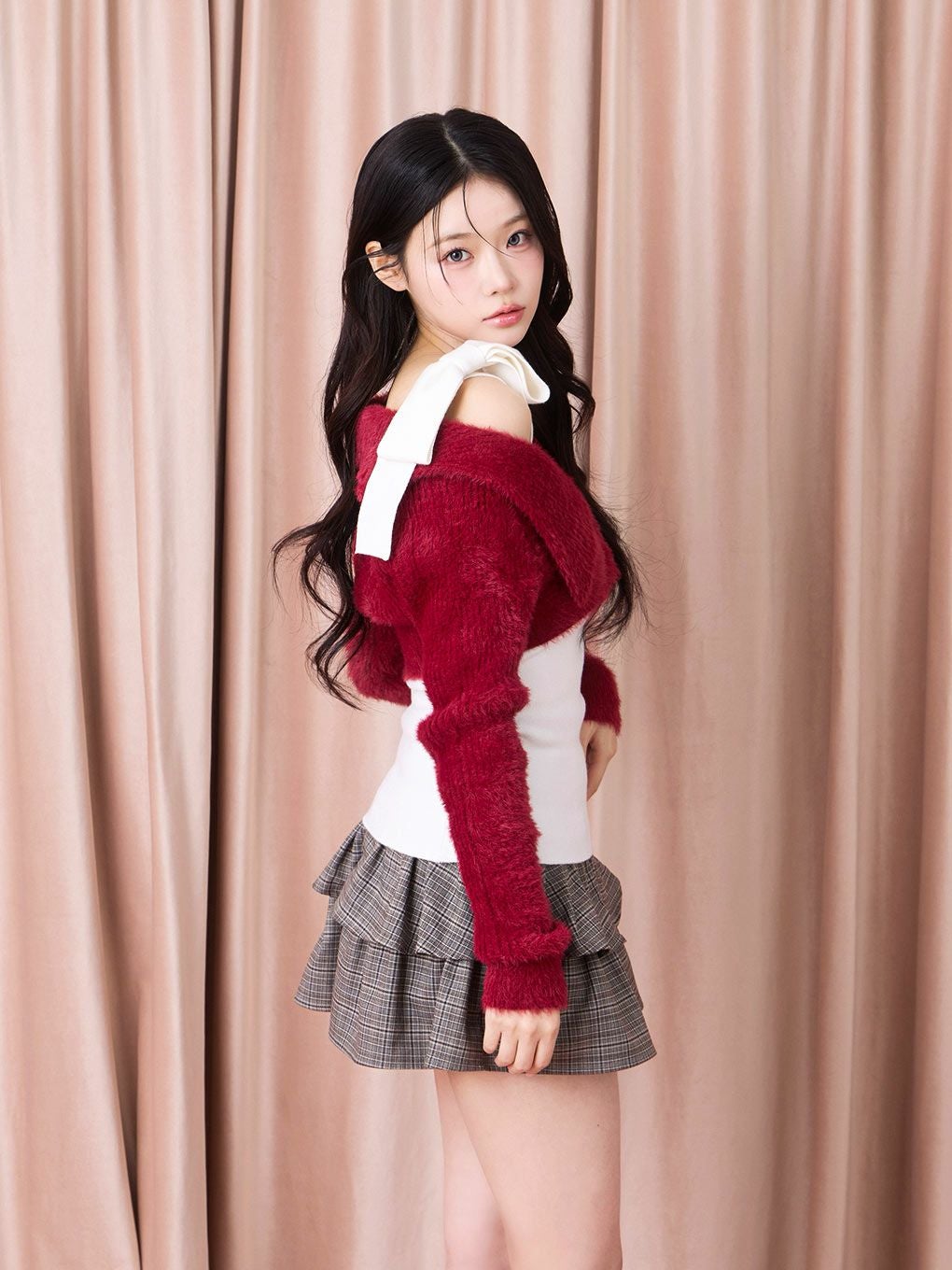 BUBBLESショルダーリボンアンサンブル　ピンク BUBBLES】ショルダーリボンアンサンブル | sparkling mall online store