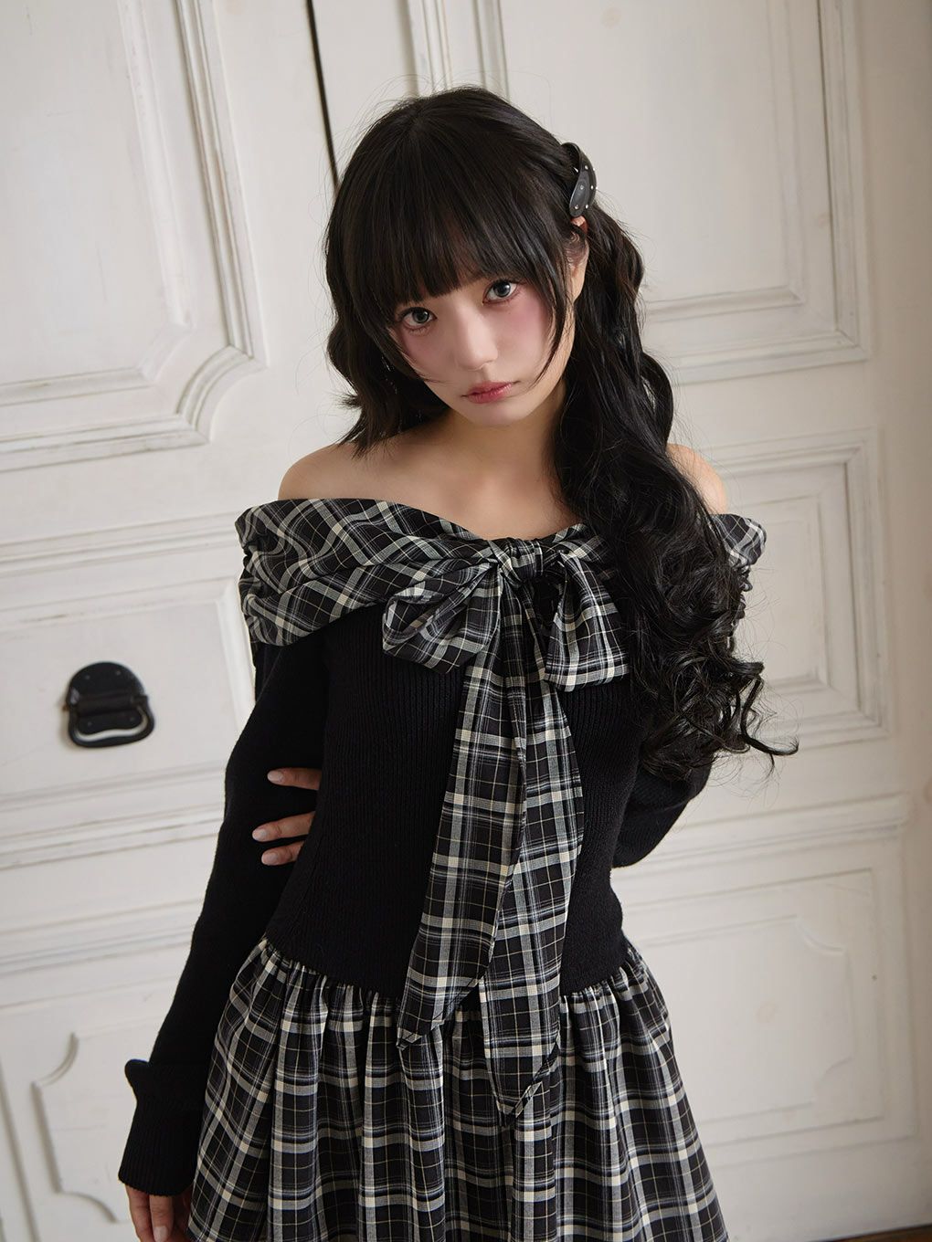 BUBBLES】オフショルリボンワンピース | sparkling mall online store