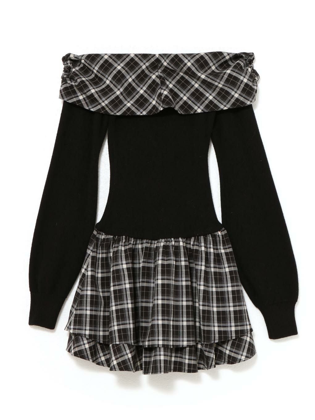 【BUBBLES】オフショルリボンワンピース