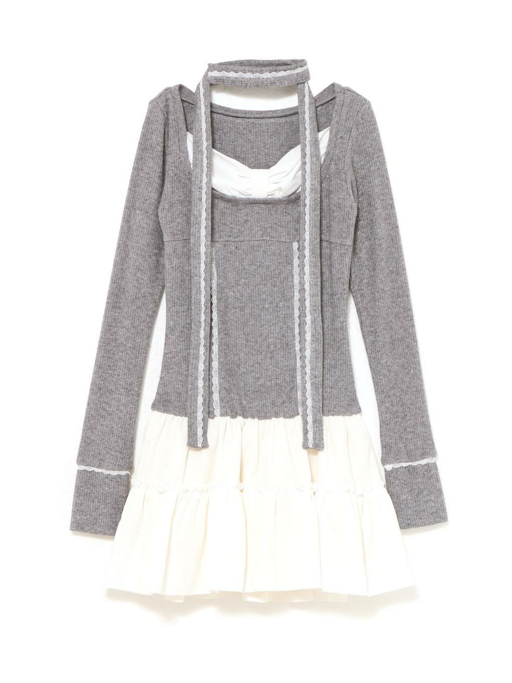 BUBBLES】リボンレイヤードワンピース | sparkling mall online store