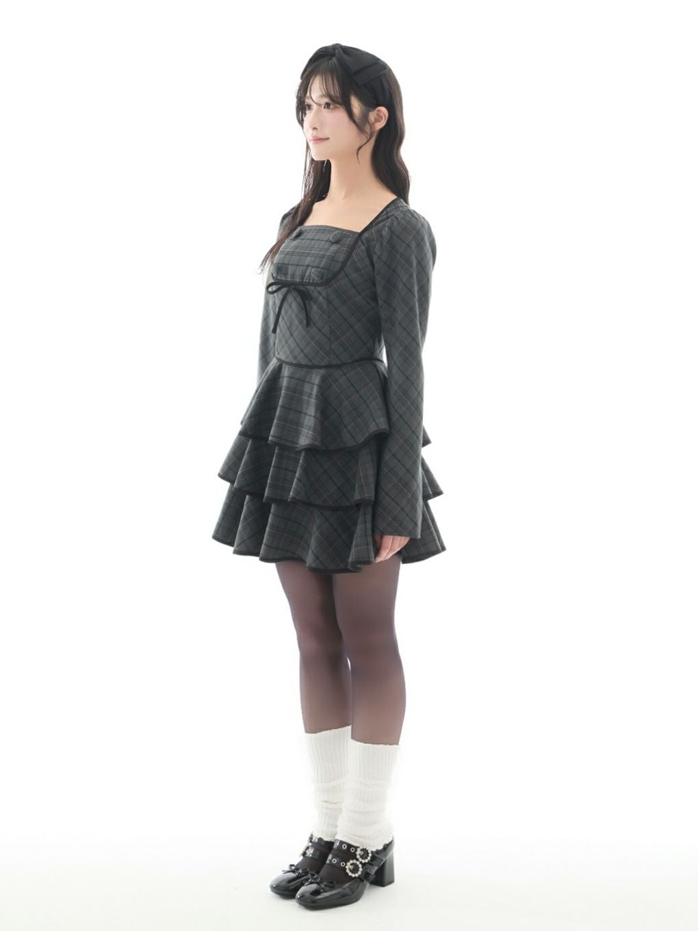 【BUBBLES】ガーリーティアードワンピース