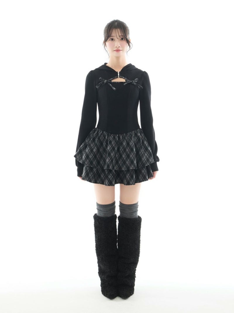 BUBBLES】チェックパーカーワンピース | sparkling mall online store