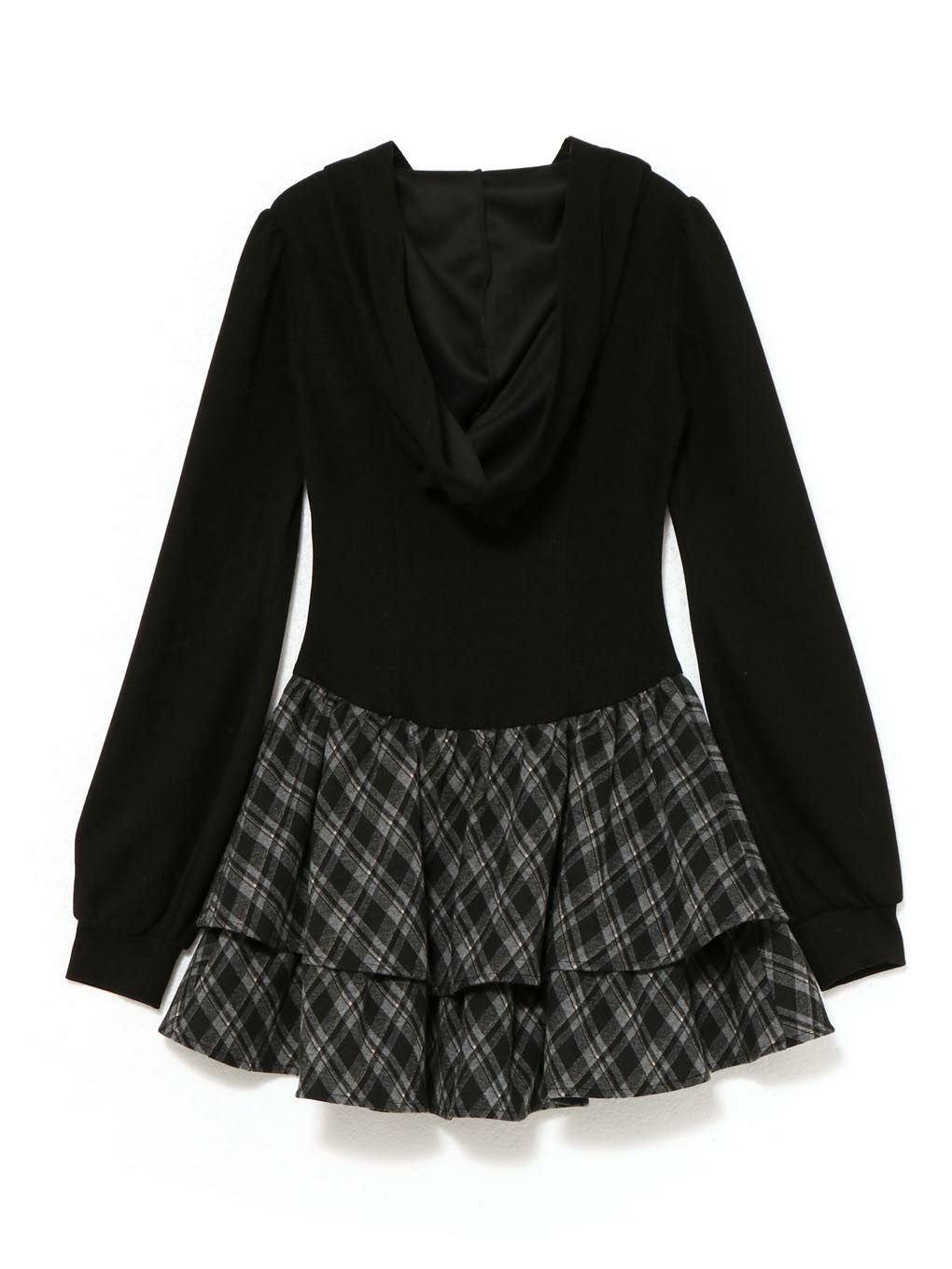 【BUBBLES】チェックパーカーワンピース