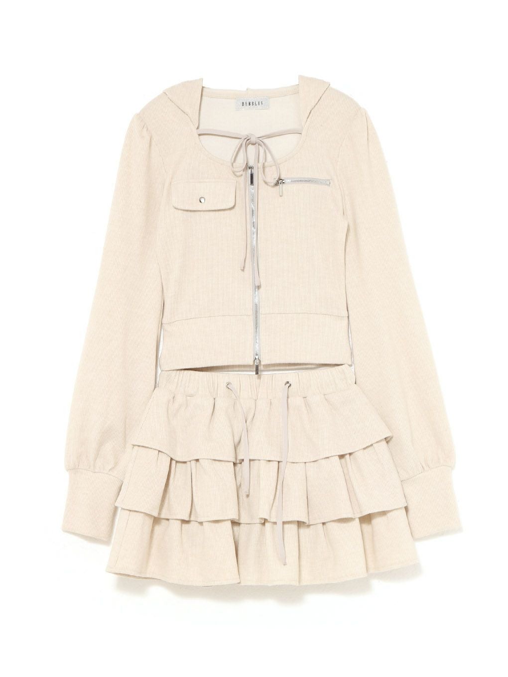 【BUBBLES】リボンスウェットセットアップ