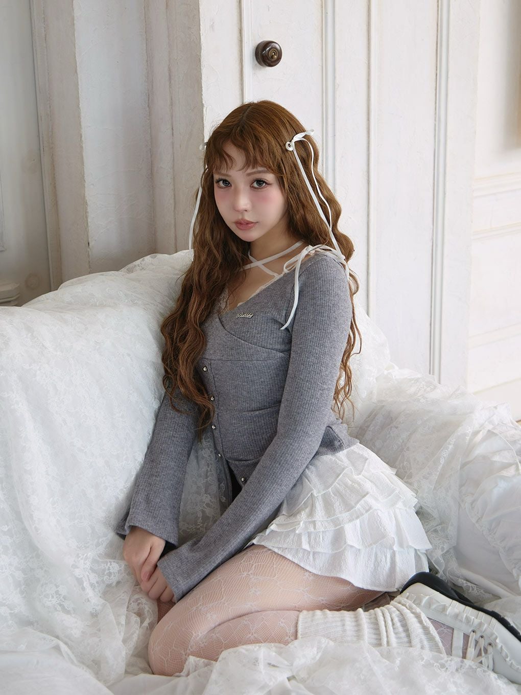 BUBBLES】カシュクールリブトップス | sparkling mall online store BUBBLES】カシュクールリブトップス | sparkling mall online store