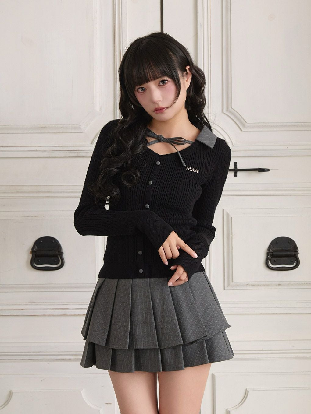 BUBBLES】ケーブルスクールニット | sparkling mall online store