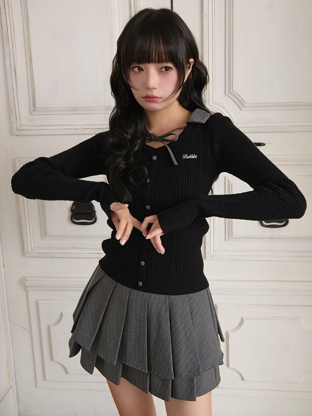 BUBBLES】ケーブルスクールニット | sparkling mall online store