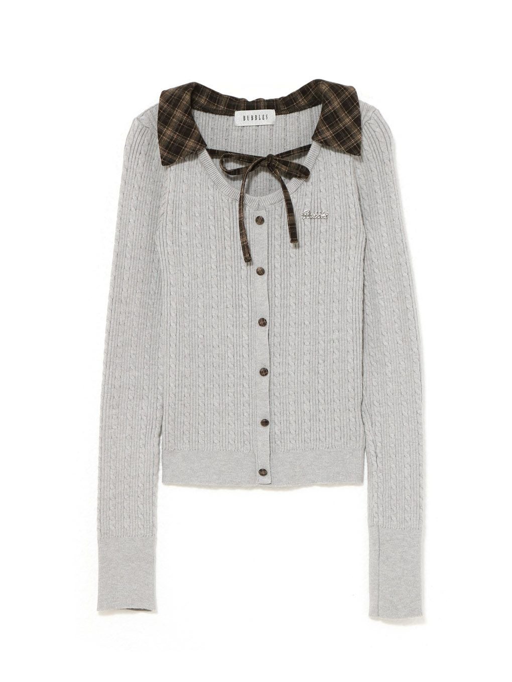 【BUBBLES】ケーブルスクールニット