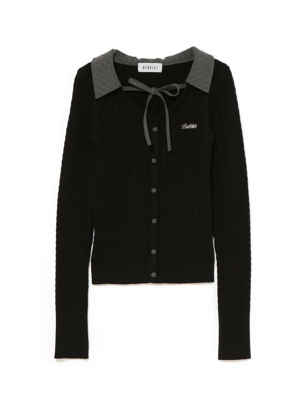 【BUBBLES】ケーブルスクールニット