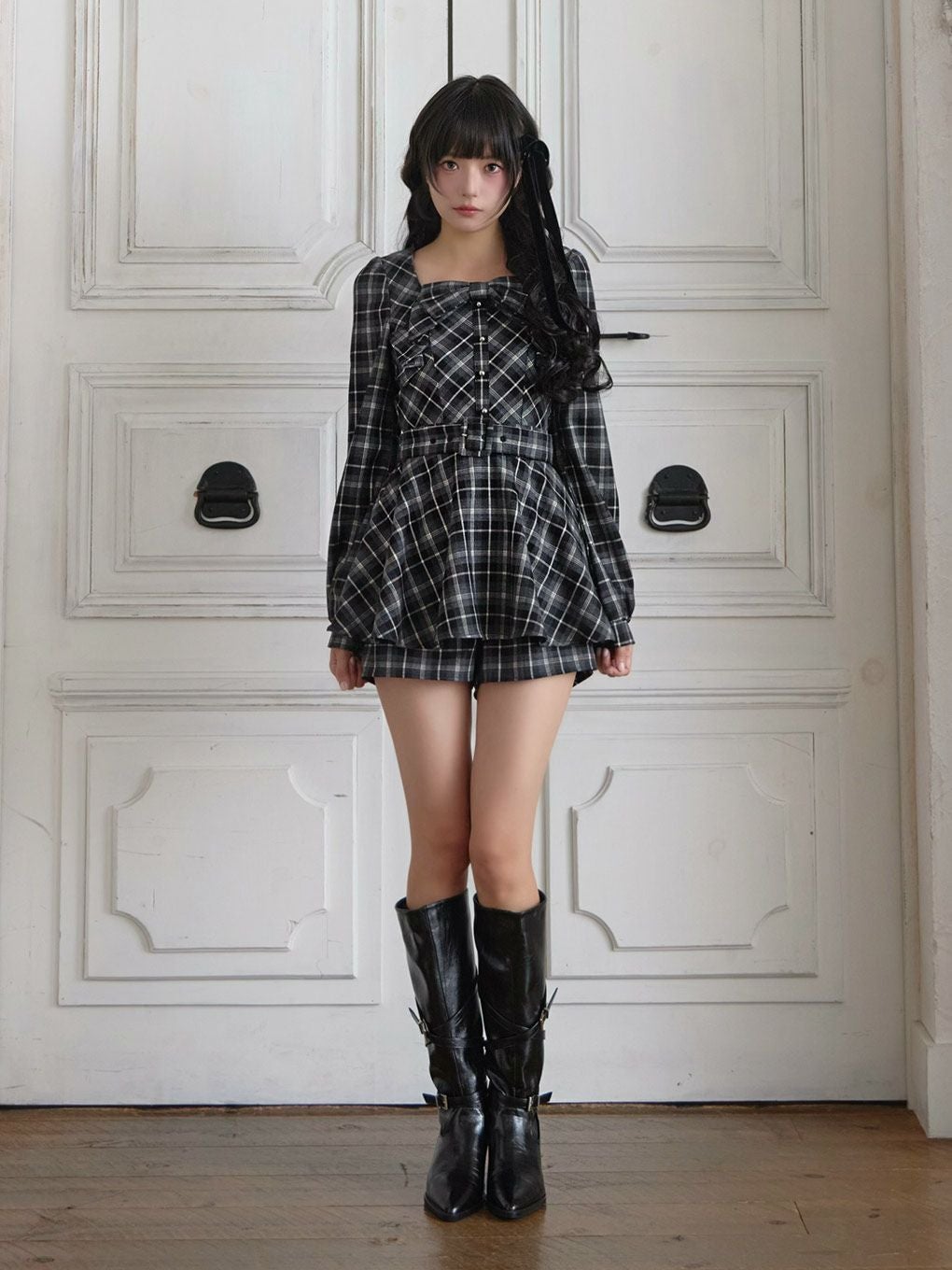 BUBBLES】リボンペプラムセットアップ | sparkling mall online store