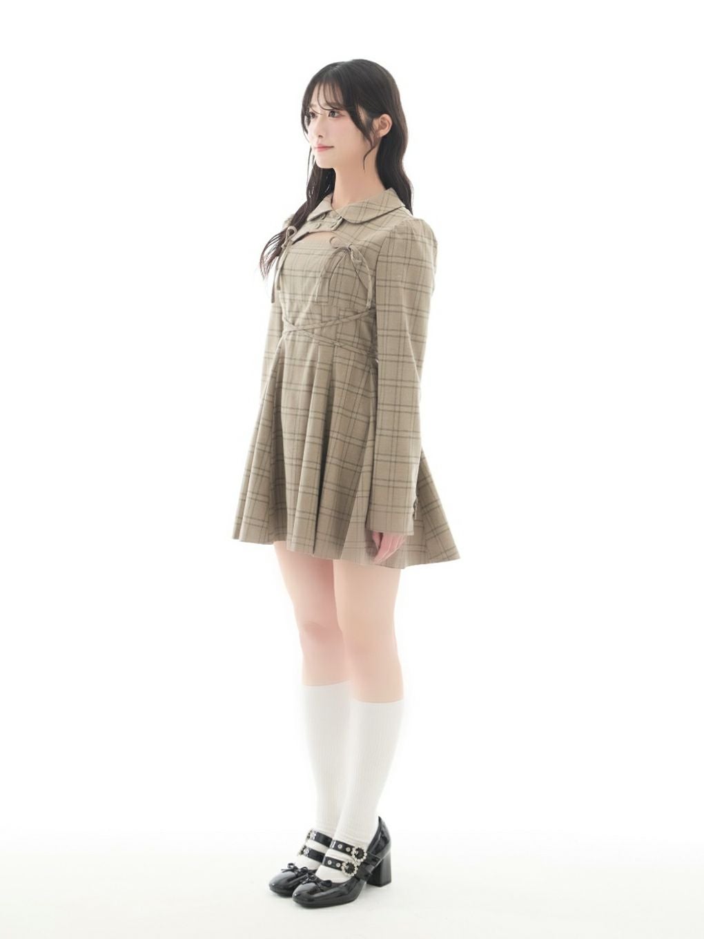 BUBBLES バブルス ダブルリボンフレアワンピース Sサイズ BUBBLES】ダブルリボンフレアワンピース | sparkling mall online store