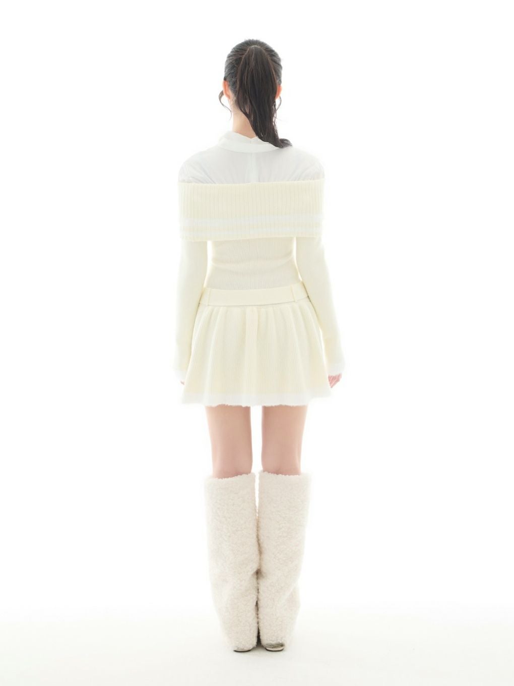 【BUBBLES】オフショルスクールワンピース