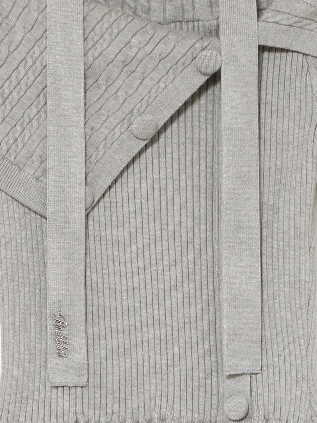 【BUBBLES】ケーブルオフショルワンピース