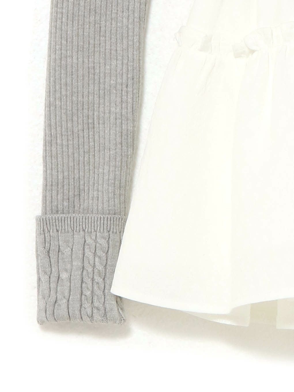 【BUBBLES】ケーブルオフショルワンピース