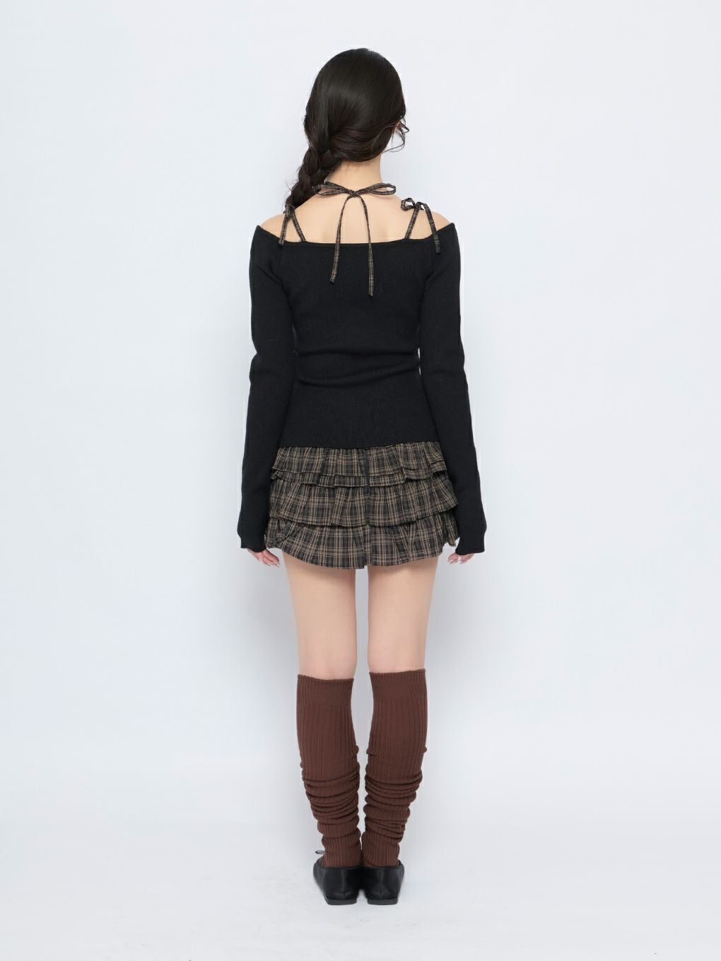 【BUBBLES】オープンショルダーガーリーニット