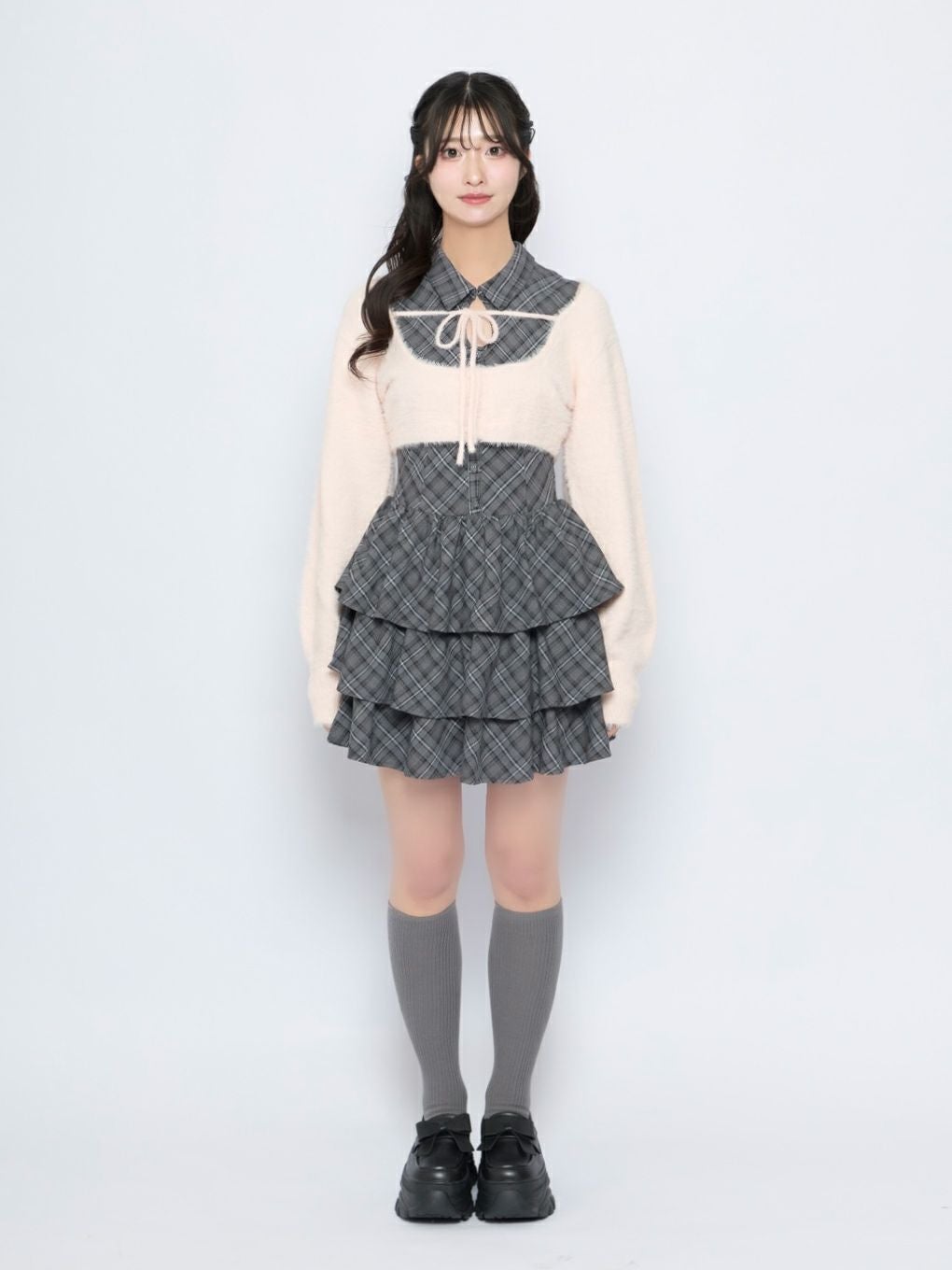 【BUBBLES】ティアードスクールワンピース