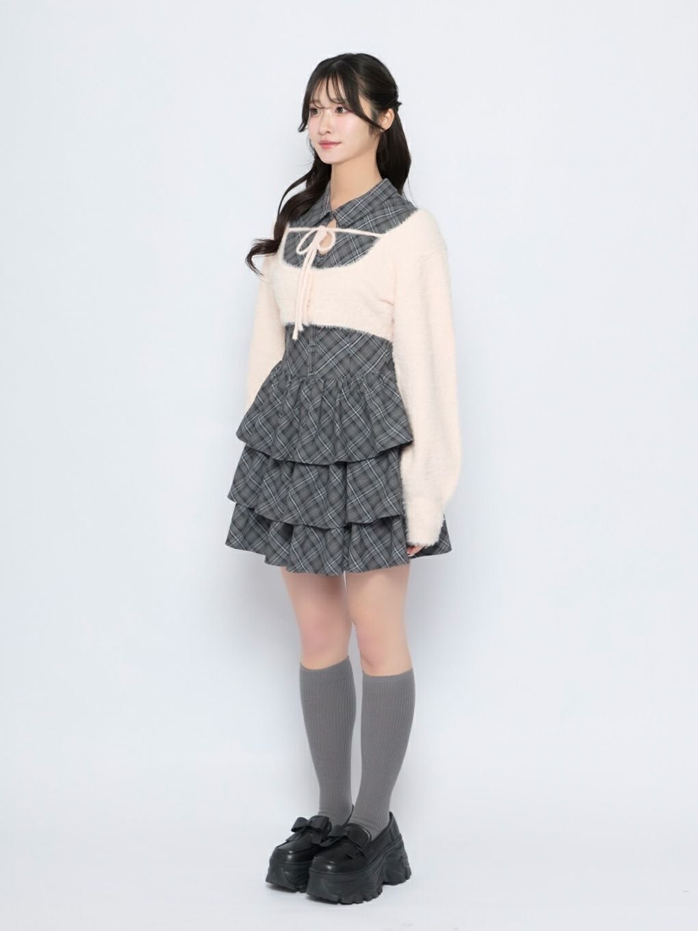 BUBBLES ティアードスクールワンピース バブルス BUBBLES】ティアードスクールワンピース | sparkling mall online store